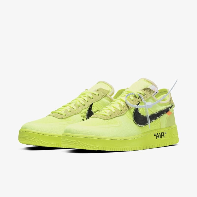 Nike air force store off white gelb